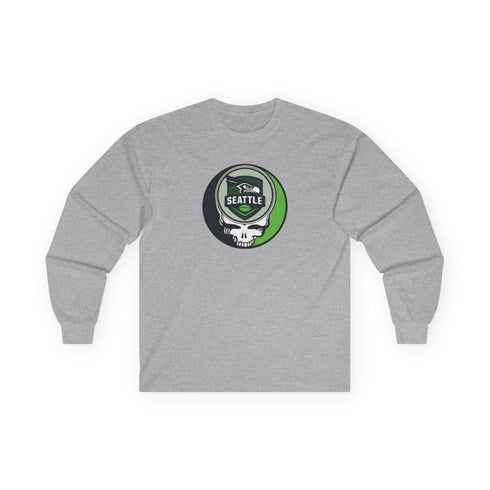 Grateful Dead - Seattle Seahawks Stealie Ultra Cotton Long Sleeve Tee - StealieShop
